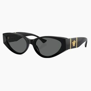 New Versace Medusa Cat Eye Black Sunglasses